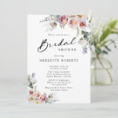 Romantic Floral Eucalyptus Bouquets Vrijgezellenfe Kaart (Staand voorkant)