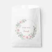 Romantic Floral Favor Pouch Personalized Bedankzakje (Voorkant)