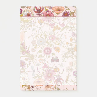Romantic floral garden post-it® notes