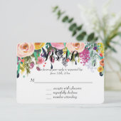 Romantic Floral Garden Waterverf RSVP (Staand voorkant)