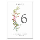 Romantic Floral Garland in Pink for Wedding Kaart (Voorkant)