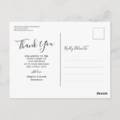 Romantic Floral Gold Wreath Weddenschap Briefkaart (Achterkant)