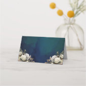 Romantic Floral Gold Wreath Wedding Plaatskaartje (Voorkant)