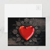 Romantic Floral Heart Valentijn Love Feestdagenkaart (Voorkant / Achterkant)