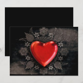 Romantic Floral Heart Valentijn Love Feestdagenkaart (Voorkant / Achterkant)