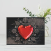 Romantic Floral Heart Valentijn Love Feestdagenkaart (Staand voorkant)