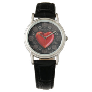 Romantic Floral Heart Valentijn Love Horloge