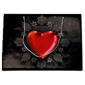 Romantic Floral Heart Valentijn Love Large Cadeautasje (Voorkant)