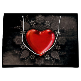 Romantic Floral Heart Valentijn Love Large Cadeautasje