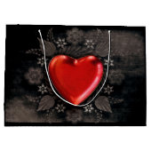 Romantic Floral Heart Valentijn Love Large Cadeautasje (Achterkant)