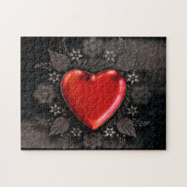 Romantic Floral Heart Valentijn Love Legpuzzel