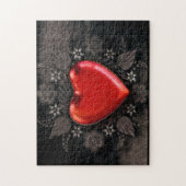 Romantic Floral Heart Valentijn Love Legpuzzel (Verticaal)