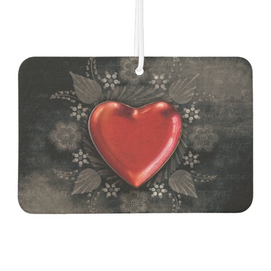 Romantic Floral Heart Valentijn Love Luchtverfrisser (Voorkant)