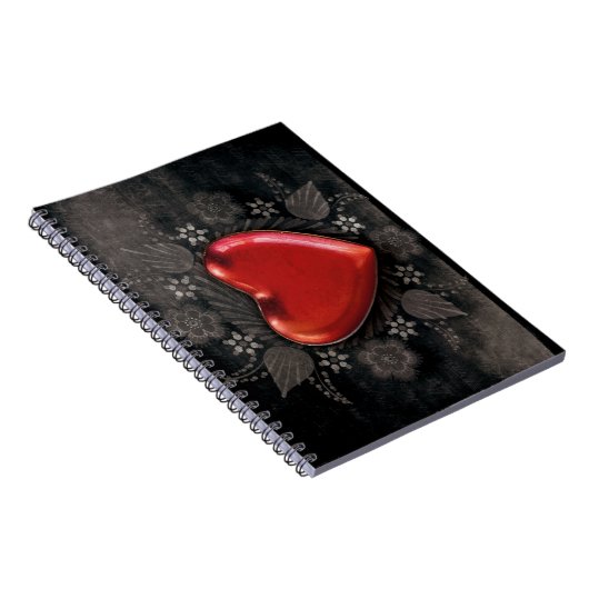 Romantic Floral Heart Valentijn Love Notitieboek (Rechterzijde)