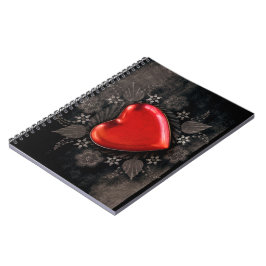 Romantic Floral Heart Valentijn Love Notitieboek
