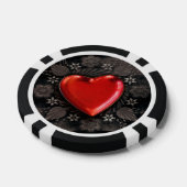 Romantic Floral Heart Valentijn Love Poker Chips (Enkel)