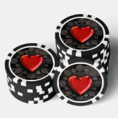 Romantic Floral Heart Valentijn Love Pokerchips (Opstapeling)