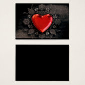 Romantic Floral Heart Valentijn Love Visitekaartjes (Voorkant /achterkant)