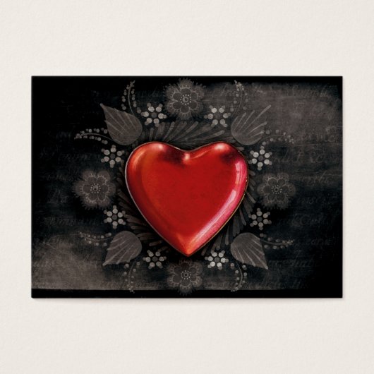 Romantic Floral Heart Valentijn Love Visitekaartjes (Voorkant)