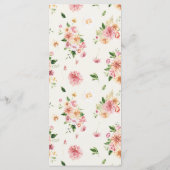 Romantic Floral Heart Wedding Ceremony Program Programmakaart (Achterkant)