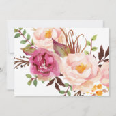 Romantic Floral Lijst Aangepaste foto Opslaan Datu Save The Date (Achterkant)