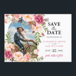 Romantic Floral Lijst Aangepaste foto Opslaan Datu Save The Date<br><div class="desc">Romantic Floral Lijst Aangepaste foto Opslaan Datum</div>