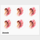 Romantic Floral Love Sticker Soft Valentine art (Vel)
