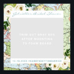 Romantic Floral Map reisthema Foto Booth Prop Poster<br><div class="desc">Een leuke reisthemafoto-foto-ingang - een vierkant Instagram-lijst met een grootte van 30 x 30 inch past 1-2 gasten tegelijk aan en is een grote hit op elke doelbruiloft-feestdag! Monteer de afdruk met kleefmiddel op een schuimbord (zie de meeste ambachtelijke en hobbywinkels) en snijd vervolgens het grijze gebied uit om een...</div>