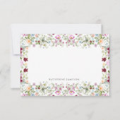 Romantic Floral Monogram Notecard Bedankkaart (Voorkant)