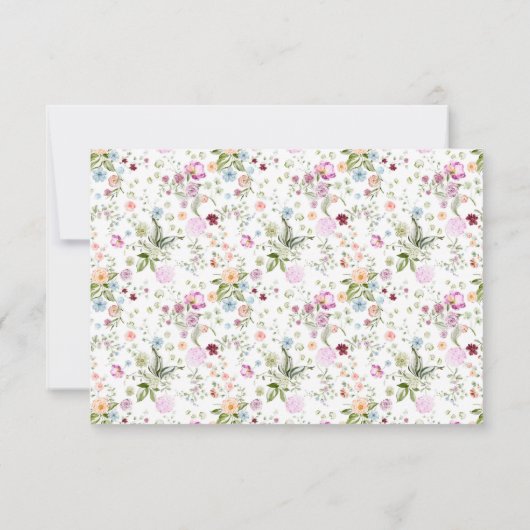 Romantic Floral Monogram Notecard Bedankkaart (Achterkant)