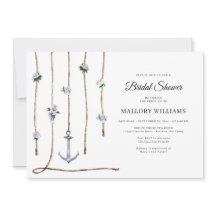 Romantic Floral Nautical Anchor Vrijgezellenfeest 