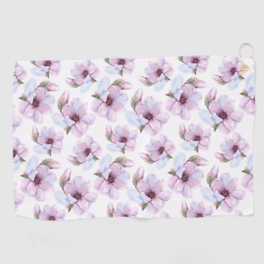Romantic Floral Pattern Golfhanddoek (Horizontaal)