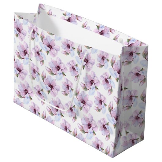 Romantic Floral Pattern Groot Cadeauzakje (Voorkant Gekanteld)