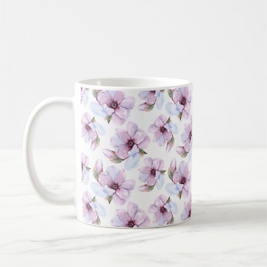 Romantic Floral Pattern Koffiemok (Links)