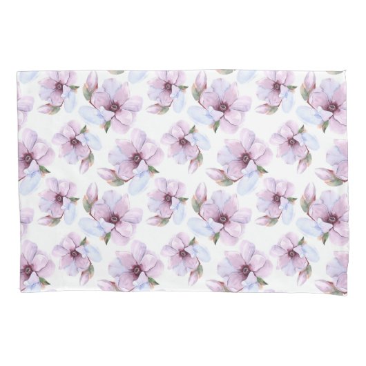Romantic Floral Pattern Kussensloop (Voorkant-Links)
