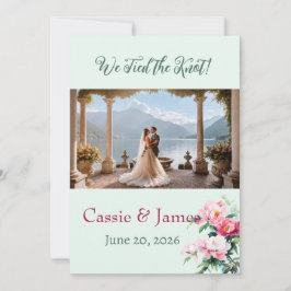 Romantic Floral Photo Wedding Announcement Aankondiging