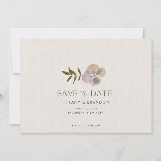 Romantic Floral Photo Wedding Save the Date (Achterkant)