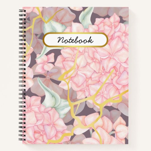 Romantic Floral Pink Notitieboek (Voorkant)