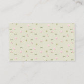 Romantic Floral Sage green Display Shower Informatiekaartje (Achterkant)