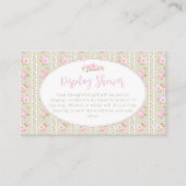 Romantic Floral Sage green Display Shower Informatiekaartje (Voorkant)