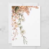 Romantic Floral Script Elegant Chic Wedding Kaart (Achterkant)