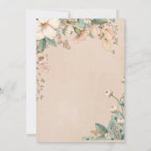 Romantic Floral Script Hand Drawn  Wedding Kaart (Achterkant)