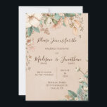 Romantic Floral Script Hand Drawn  Wedding Kaart<br><div class="desc">Florale romantische hand die een mooie huwelijksuitnodiging voor die sprookjesbruiloft heeft getekend. Zo lief en . Eenvoudig en zacht.</div>