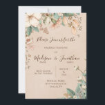 Romantic Floral Script Hand Drawn  Wedding Kaart<br><div class="desc">Florale romantische hand die een mooie huwelijksuitnodiging voor die sprookjesbruiloft heeft getekend. Zo lief en . Eenvoudig en zacht.</div>