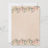 Romantic Floral Script Hand tekende chic Wedding Save The Date (Achterkant)