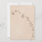 Romantic Floral Script Hand tekende chic Wedding Save The Date (Achterkant)