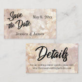 Romantic, , Floral sla de Datum Kaart op Visitekaartje (Voorkant / Achterkant)