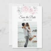 Romantic Floral sla de datumkaart op Save The Date (Voorkant)