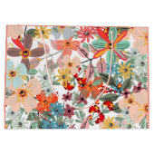 Romantic Floral soft Pink Green Pach Classic Groot Cadeauzakje (Achterkant)