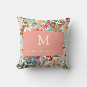 Romantic Floral soft Pink Green Pach Classic Kussen